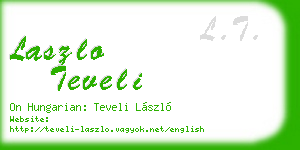 laszlo teveli business card