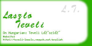 laszlo teveli business card